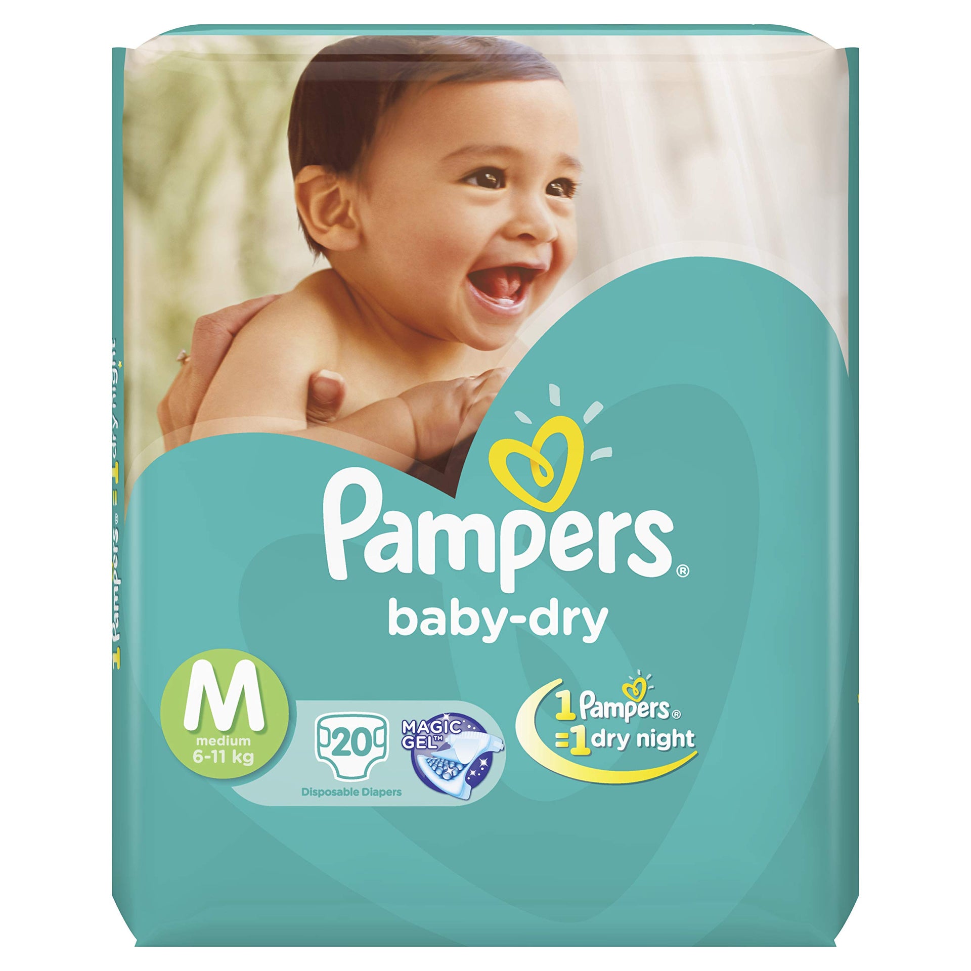 Pampers Baby Dry, Size M, 20 Diapers