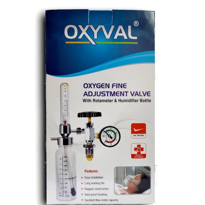 Oxyval With Rotameter & Humidifier Bottle.