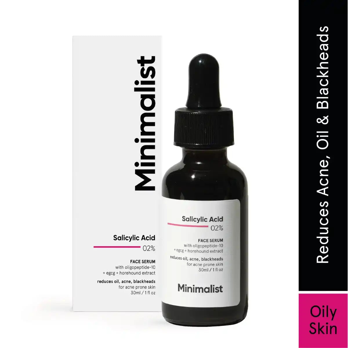 Minimalist 02% Salicylic Acid Face Serum 30ml Reduce Acne Blackheads