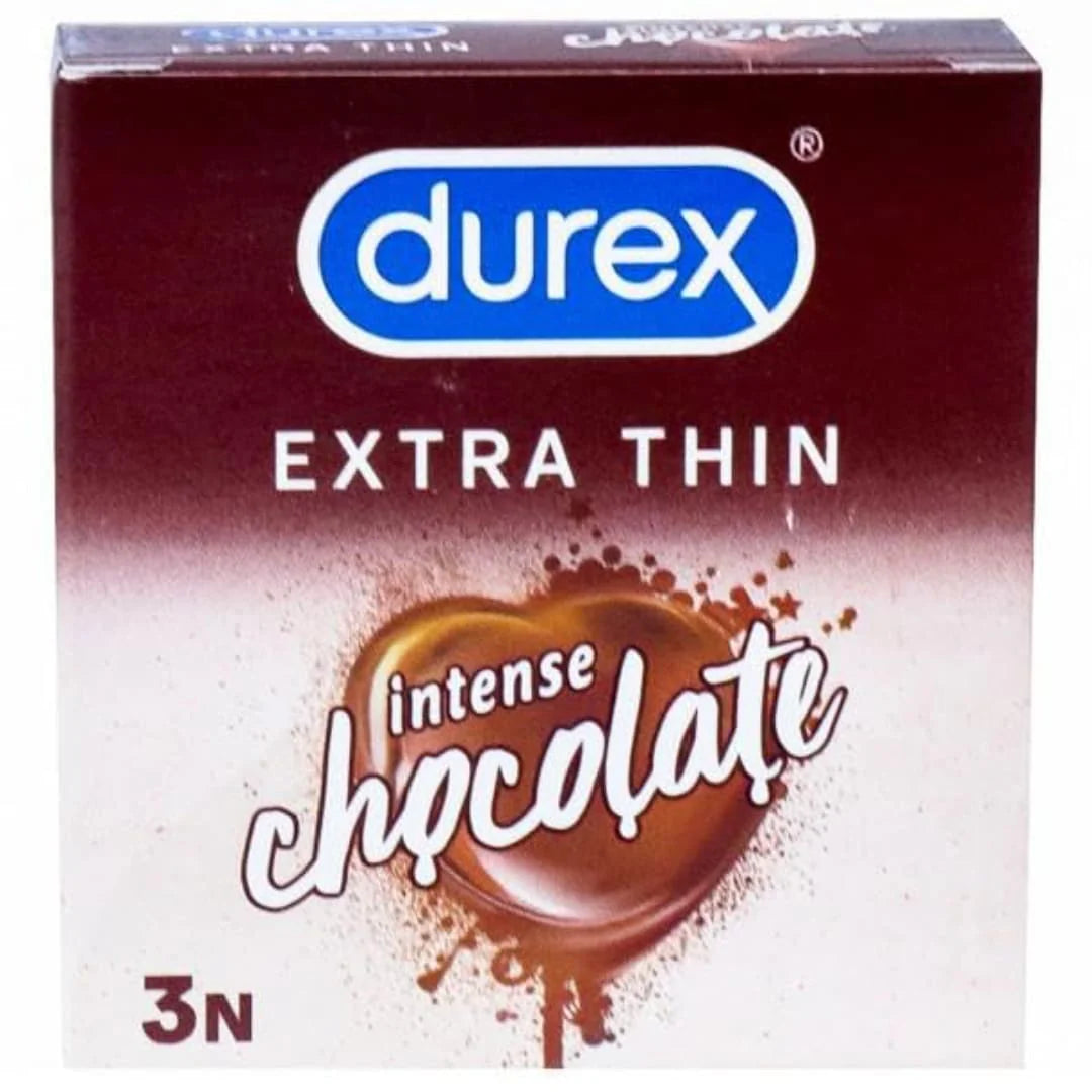 Durex Extra Thin Intense Chocolate Flavoured Condoms - 3 Count