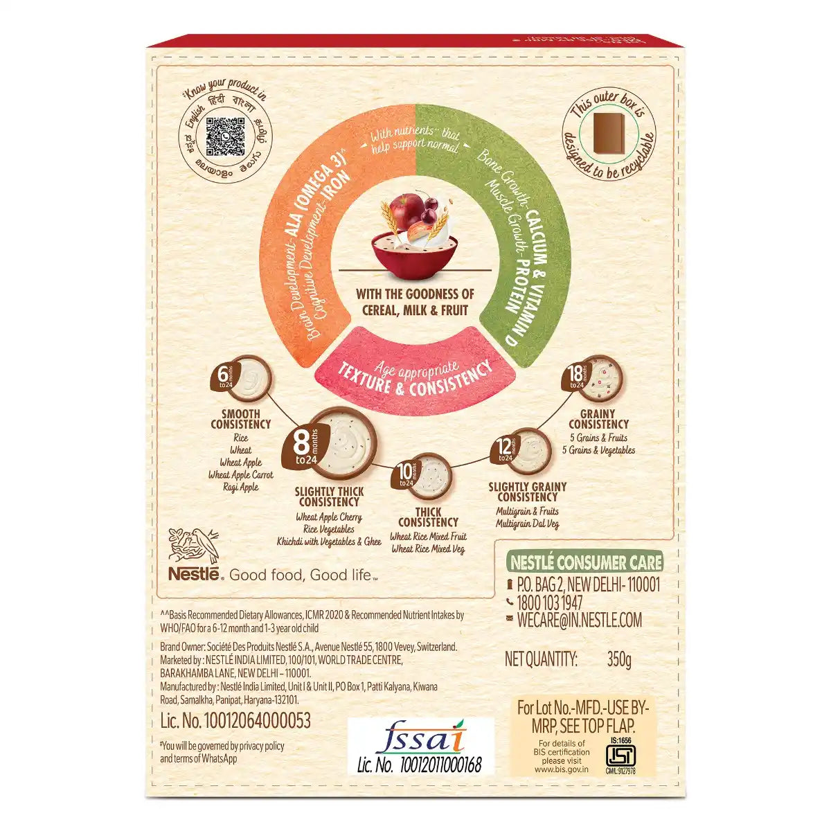 Cerelac With Milk Wheat Apple Cheery 350g No 8