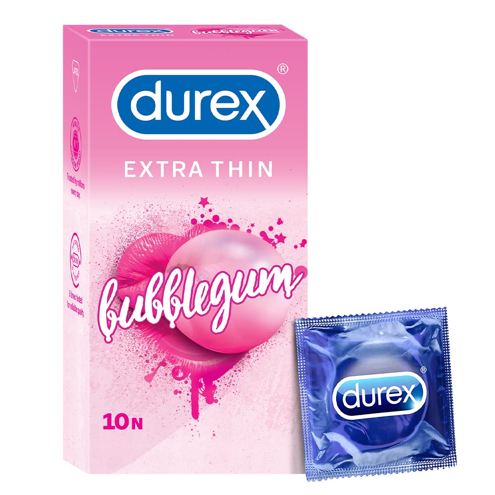 Durex Extra Thin Bubblegum Flavoured Condoms For Men- 10s