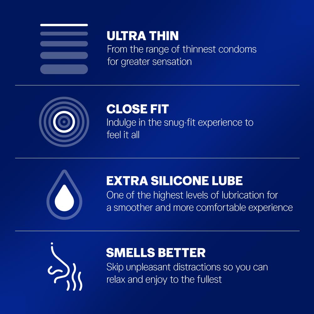 Durex Close Fit Invisible Condoms For Men - 3s | Ultra Thin Condom