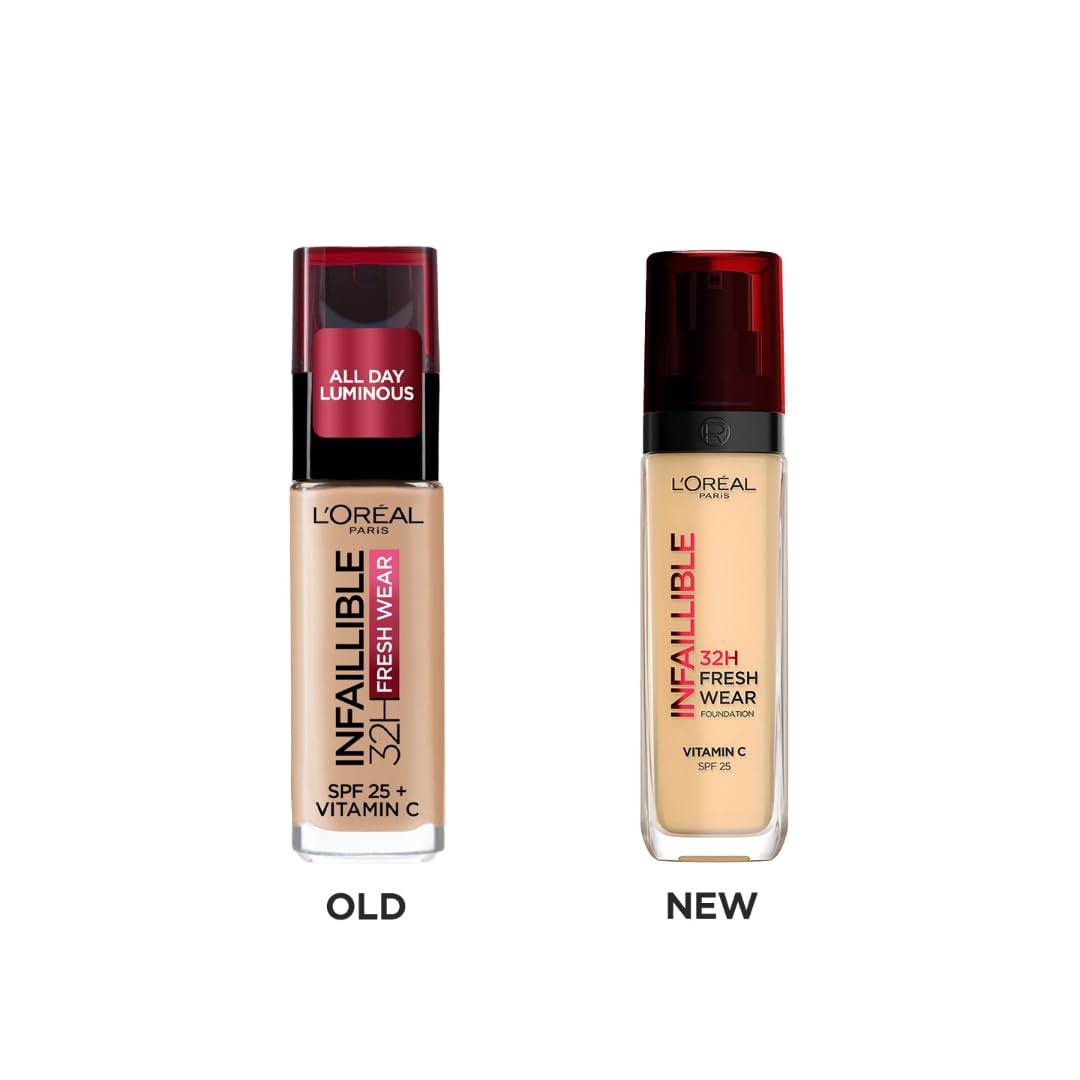 L'Oreal Paris Infallible 32h Fresh Wear Foundation - 125 Warm Undertone, 30ml