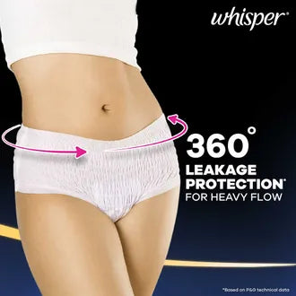 Whisper Super Absorbent Period Panty Large-Xl, 6 Count
