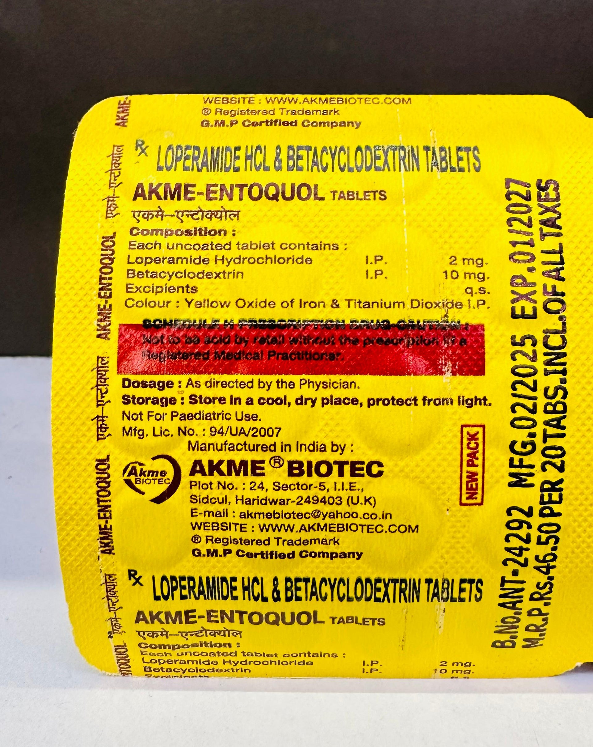 Akme Entoquol Tablets