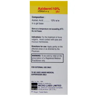 Aziderm 10% Gel 15gm