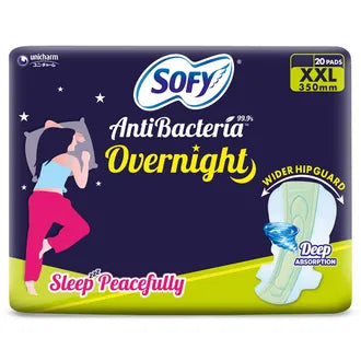Sofy Anti Bacteria Overnight Sanitary Pads Xxl, 20 Count