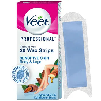 Veet Professional Half Body Wax Strips (Sensitive Skin) 8'S