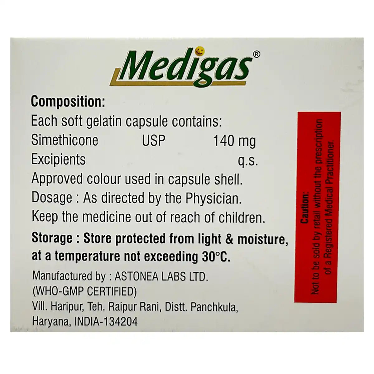 Medigas Cap 140mg