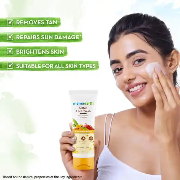 Mamaearth Ubtan Face Wash With Turmeric & Saffron