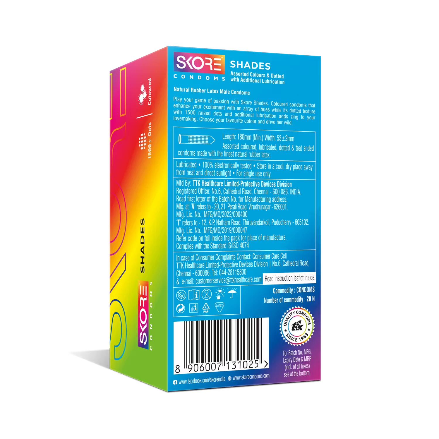 Skore Shades Condoms 20 Pcs