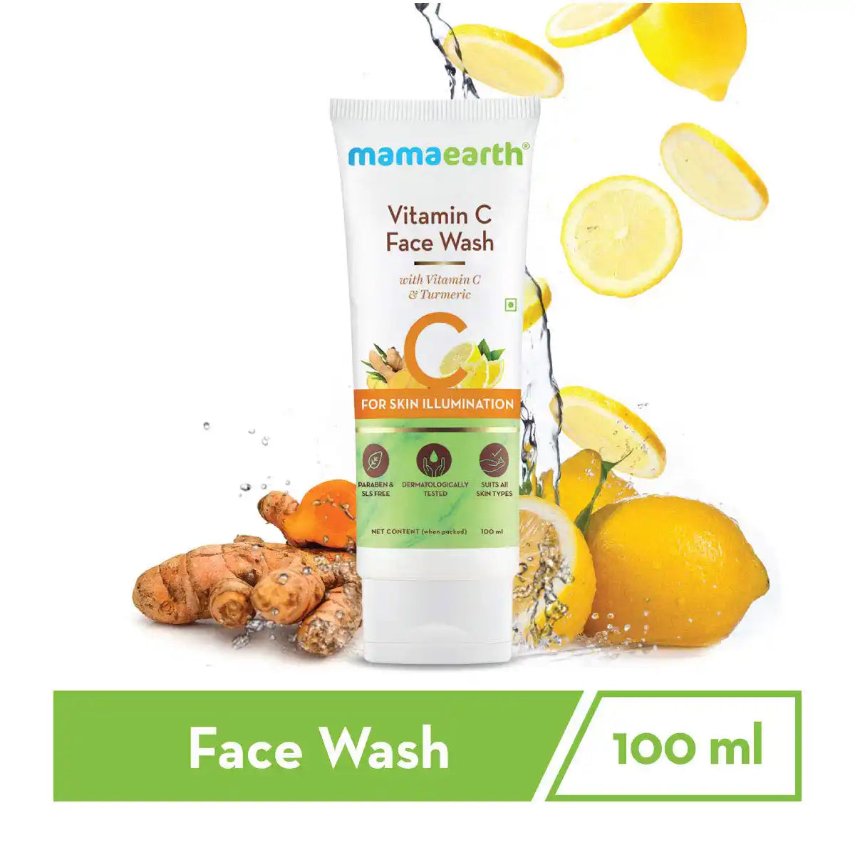 Mamaearth Vitamin C Face Wash 100ml With Turmeric