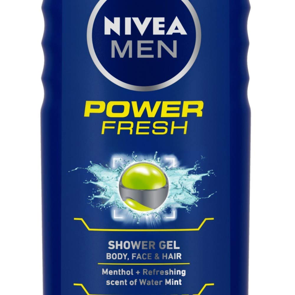 Nivea Men Power Refresh Shower Gel, 250ml With Free Loofah