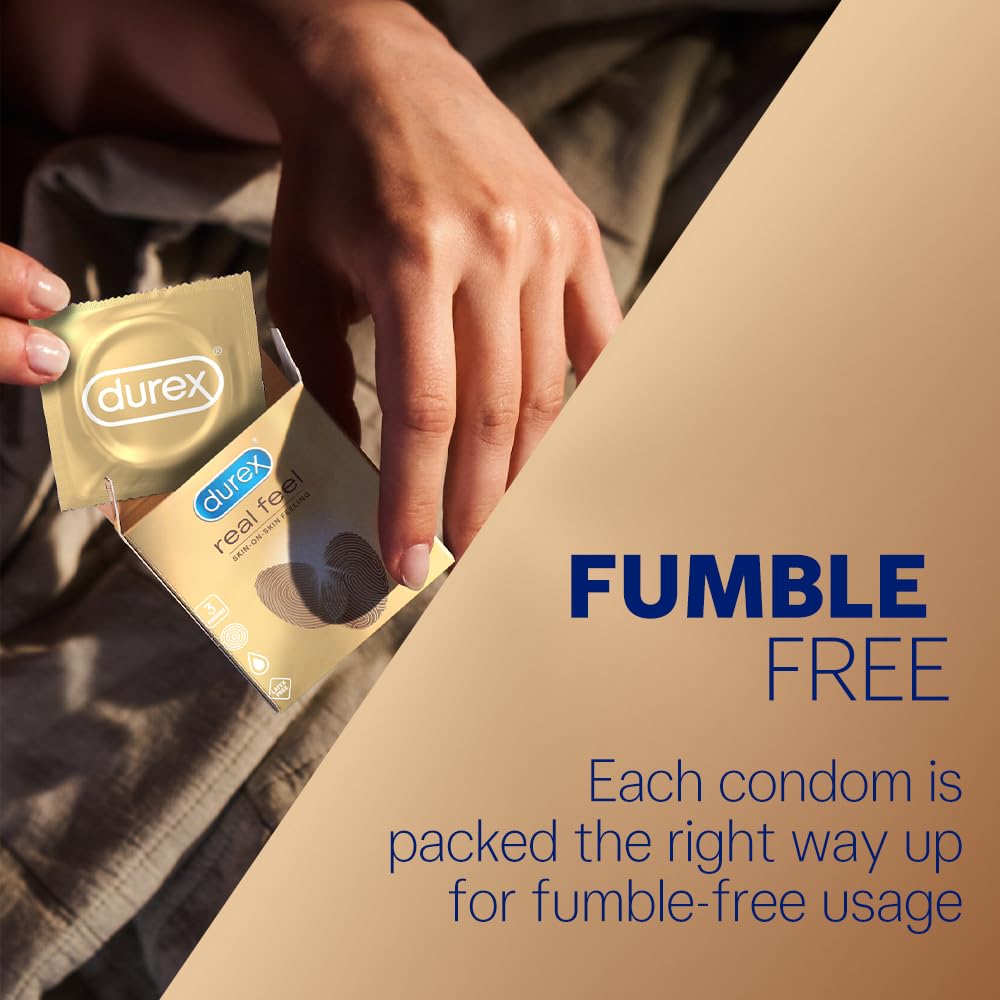 Durex Real Feel Condoms For Men - 3 Count | Latex Free