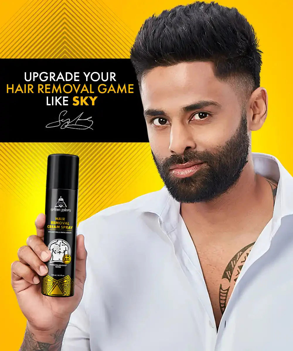 Urbangabru Hair Removal Cream Spray With Aloe Vera & Lemon Extracts 130ml
