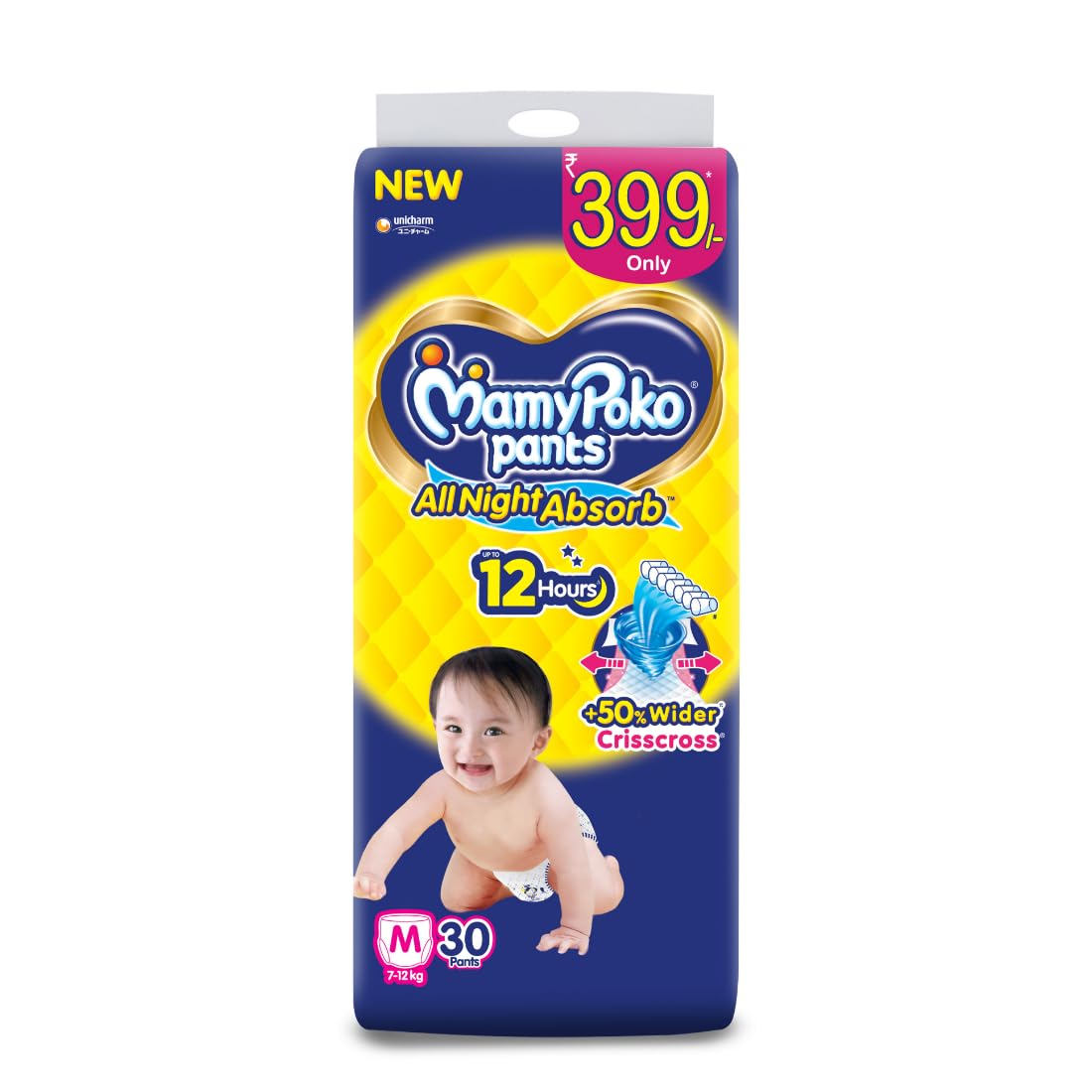 Mamypoko Pants All Night Absorb, Size M, 30 Pants