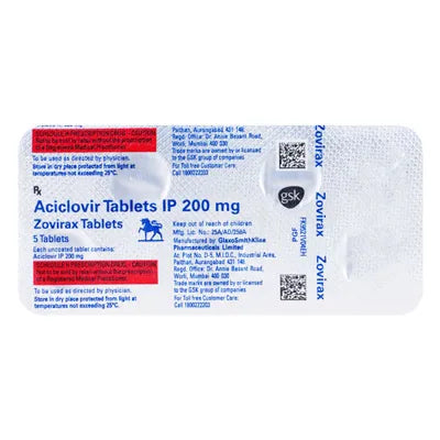 Zovirax 200mg Tab