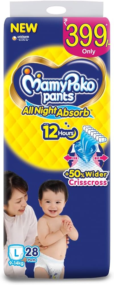 Mamypoko Pants All Night Absorb, Size L, 28 Pants