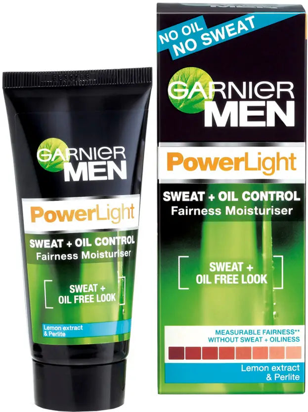 Garnier Men Powerlight Sweat + Oil Control Fairness Moisturiser  (50 G)