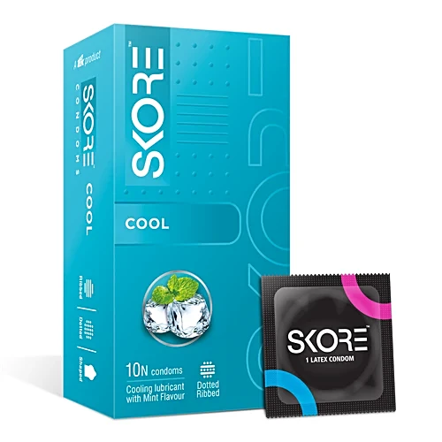 Skore Cool Mint Flavour 10 Pcs Condoms