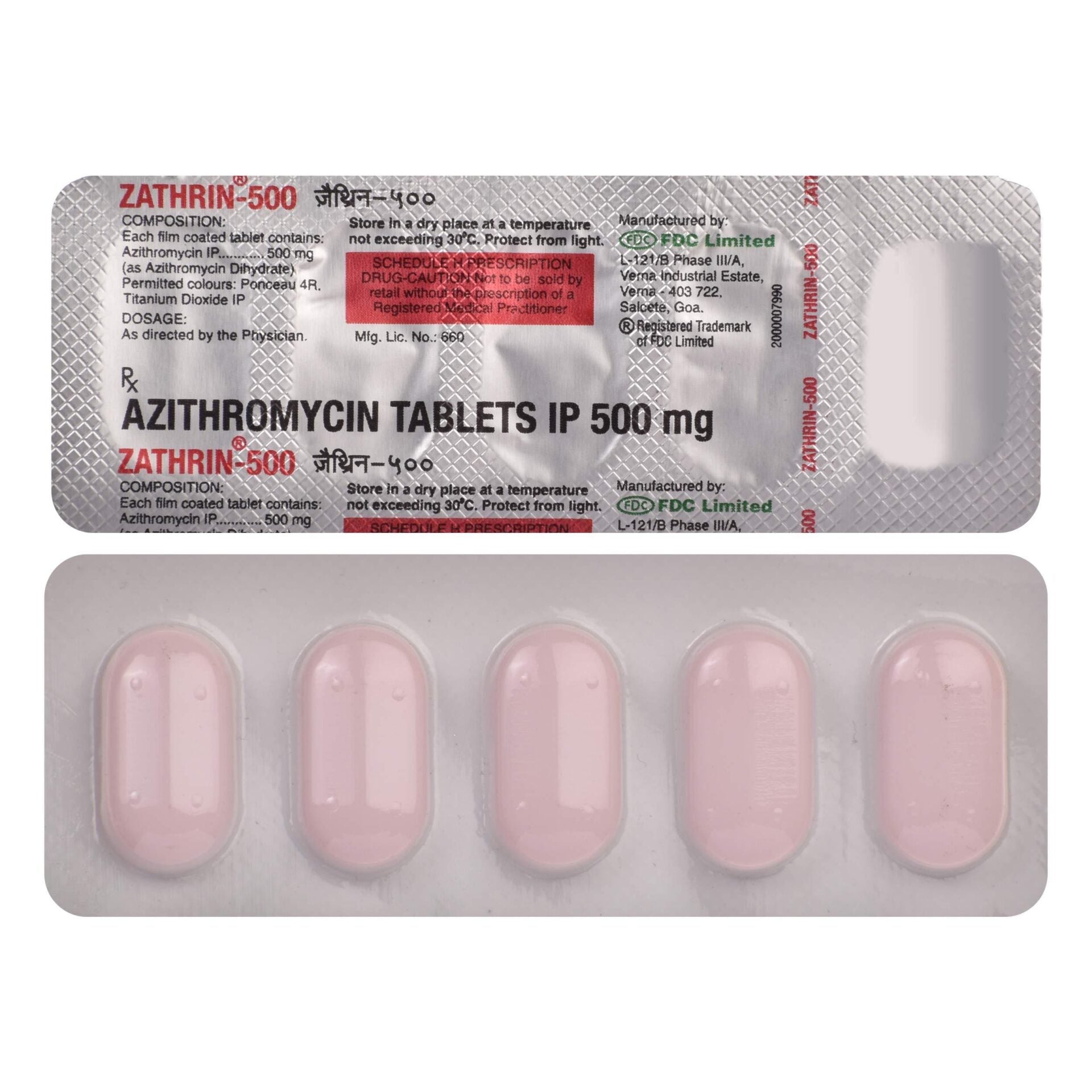 Zathrin 500mg Tab (Dpco)