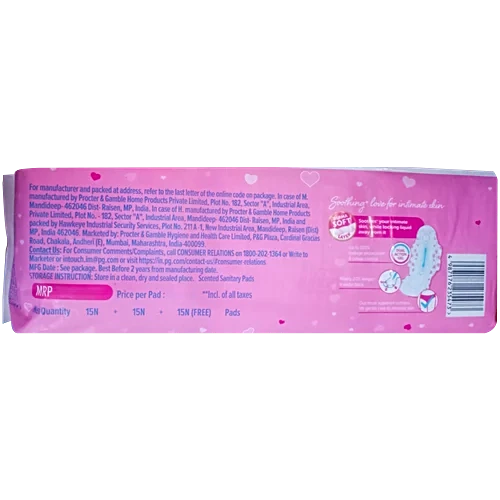 Whisper Ultra Skin Love Soft Sanitary Pads - For Women, Xl, With Disposable Wrap, 45 Pcs (Buy 2 Get 1 Free)