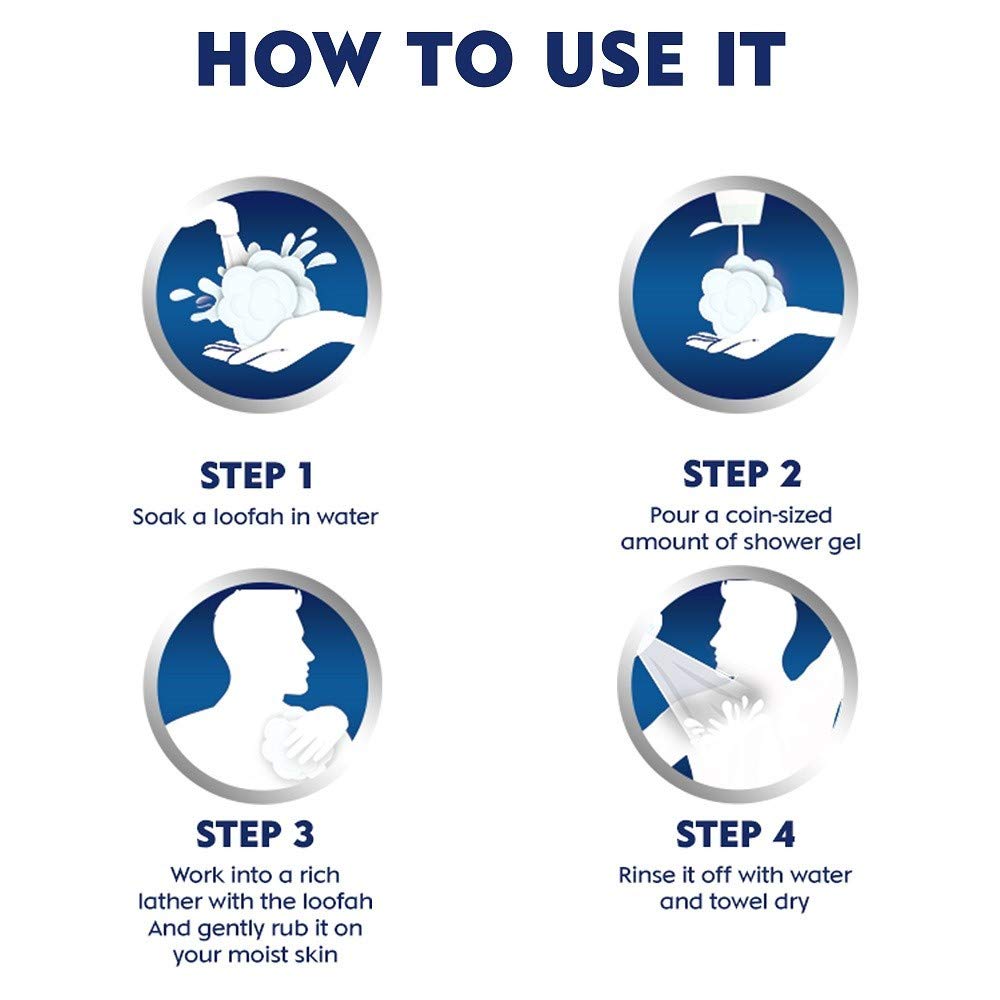 Nivea Men Power Refresh Shower Gel, 250ml With Free Loofah