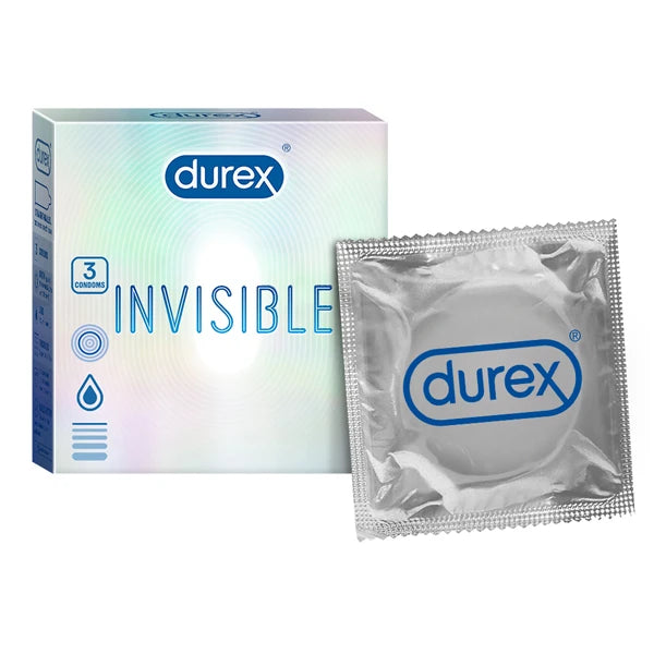 Durex Invisible Super Ultra Thin Condoms For Men 3'S