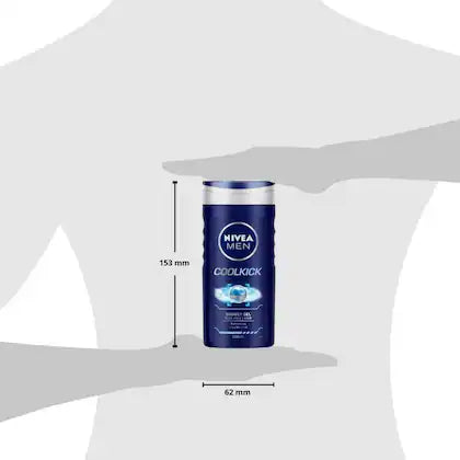 Nivea Men Cool Kick Body, Face & Hair Shower Gel 250 Ml