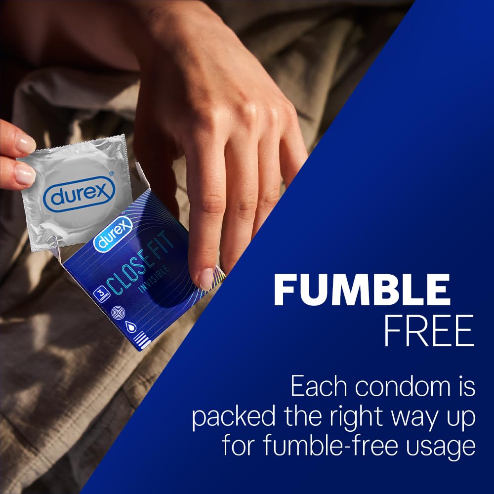Durex Close Fit Invisible Condoms For Men - 3s | Ultra Thin Condom