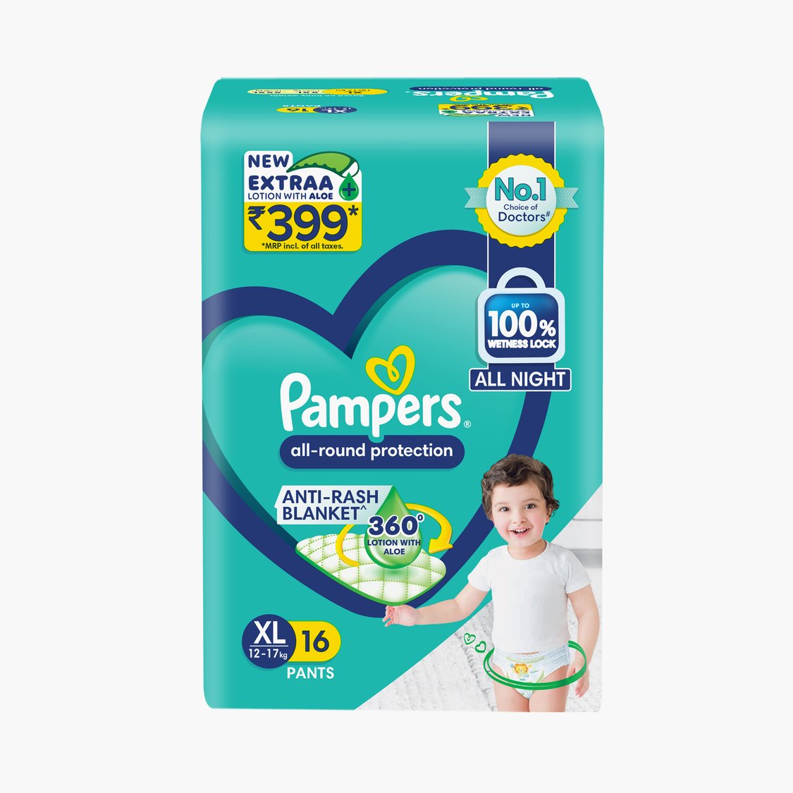Pampers All Round Protection, Size Xl , 16 Pants