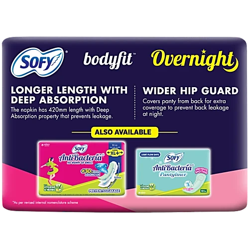 Sofy Bodyfit Overnight Pads - Xxxl+, 3 Pcs Pouch