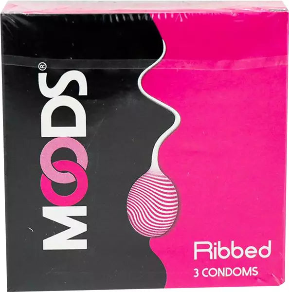 Moods Ribbed Condoms - Pack Of 3'S