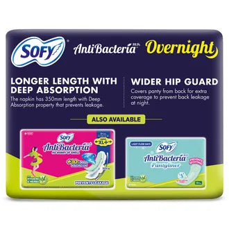 Sofy Anti Bacteria Overnight Sanitary Pads Xxl, 20 Count