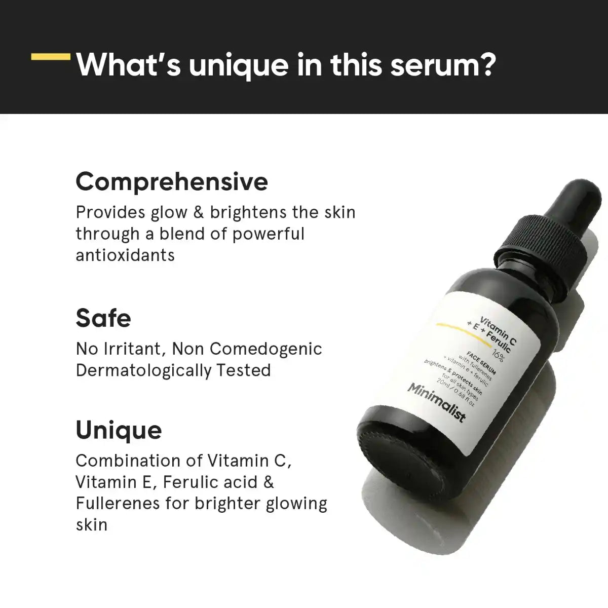 Minimalist 16% Vitamin C+E+Ferulicacid Face Serum 20ml