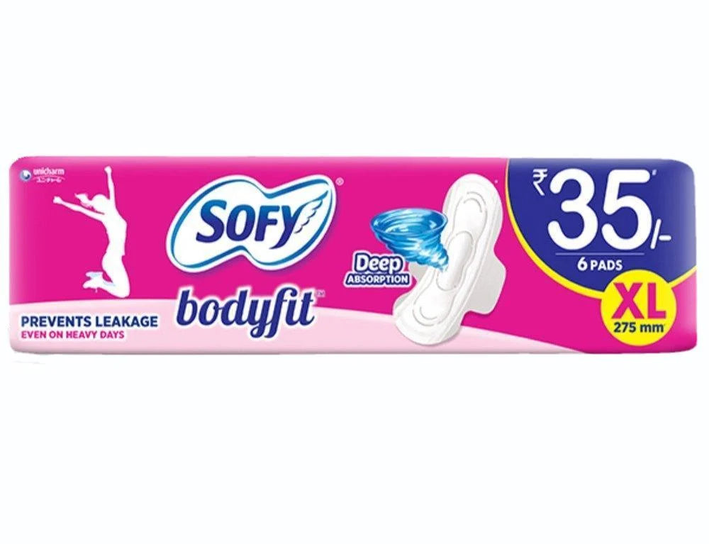 Sofy Bodyfit Long Lasting On Heavy Days Xl 6 Pads
