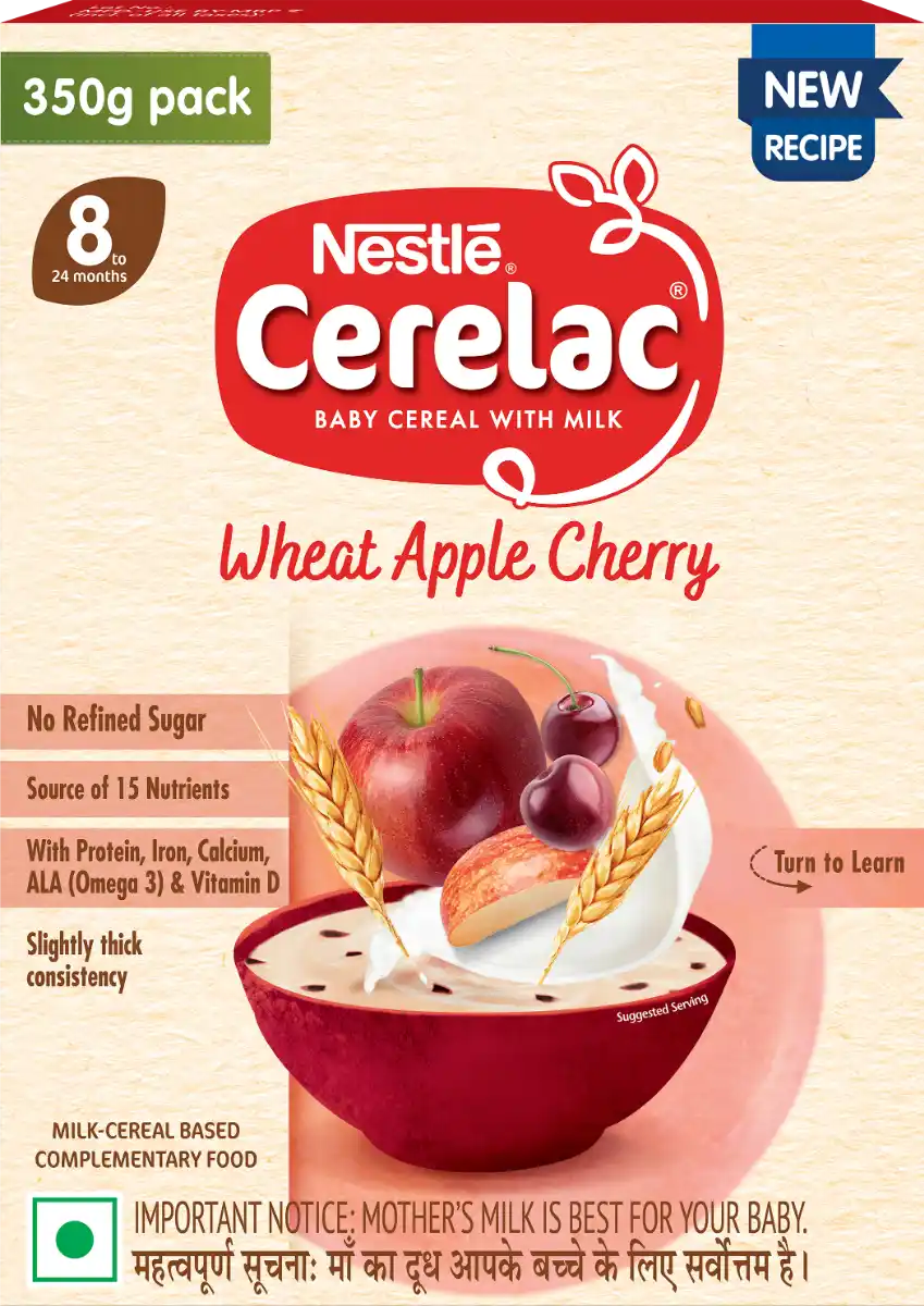 Cerelac With Milk Wheat Apple Cheery 350g No 8