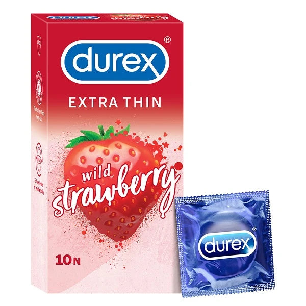 Durex Extra Thin Condoms - Wild Strawberry 10'S