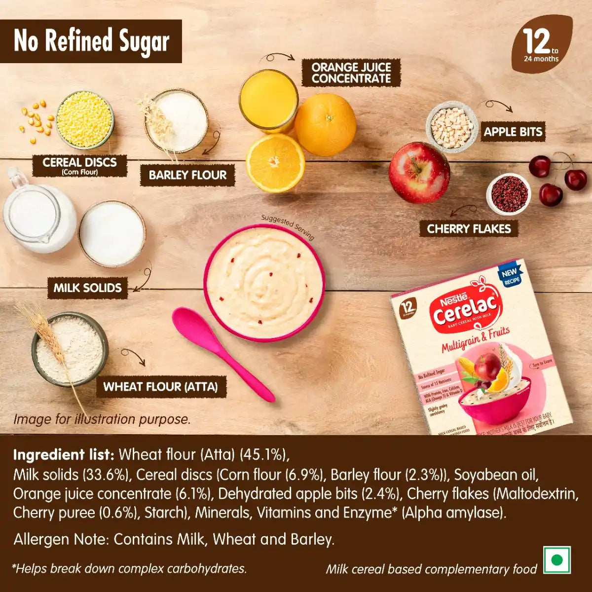 Cerelac With Milk Multigrain & Fruits 300g No 12