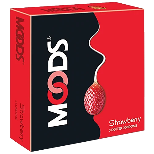 Moods Condoms - Strawberry, 3 Pcs