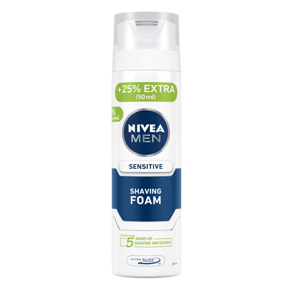 Nivea Men Shaving, Sensitive Shaving Foam For Face, 250ml