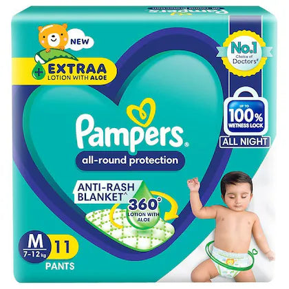 Pampers All Round Protection, Size M , 11 Pants