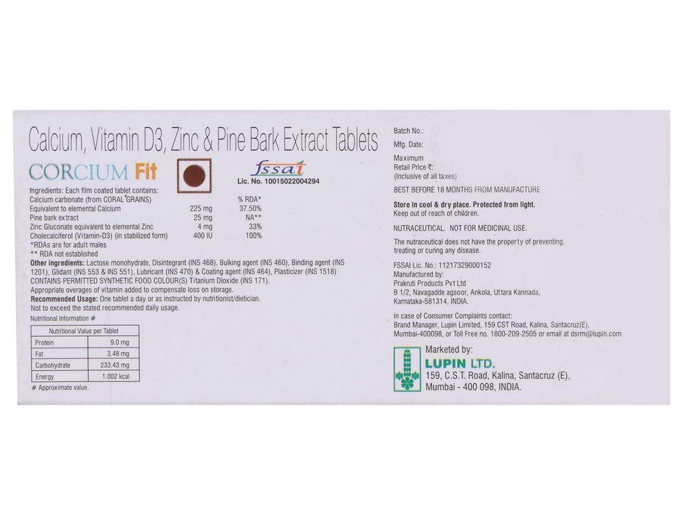 Corcium Fit Tab