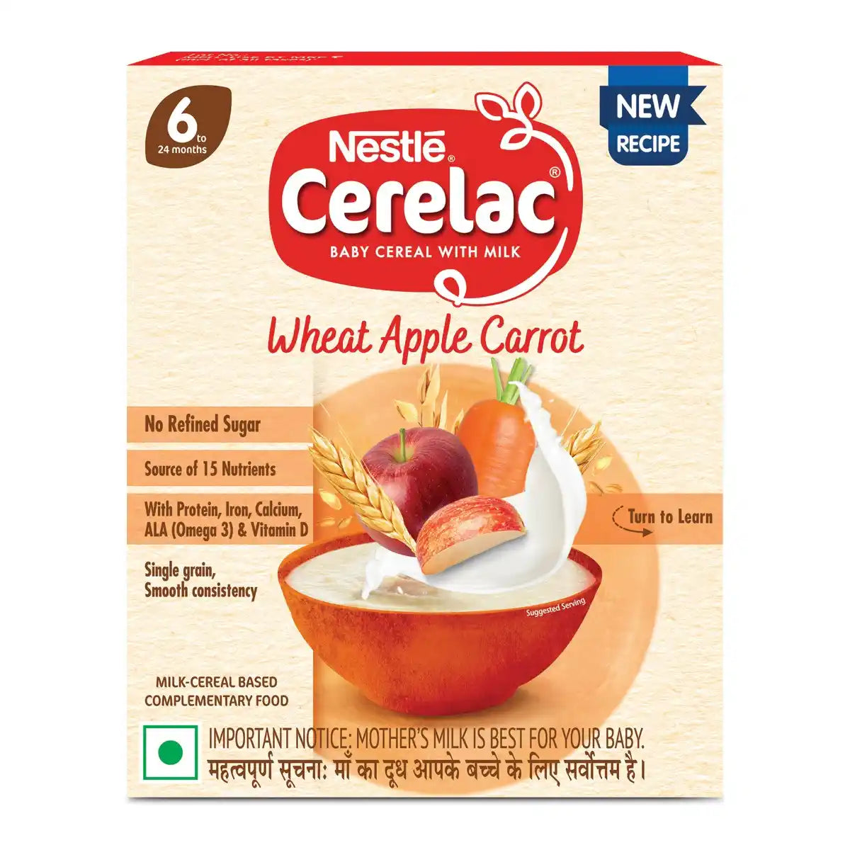 Cerelac With Milk Wheat Apple Carrot 300g No 6