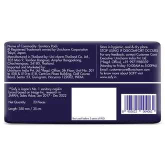 Sofy Anti Bacteria Overnight Sanitary Pads Xxl, 20 Count
