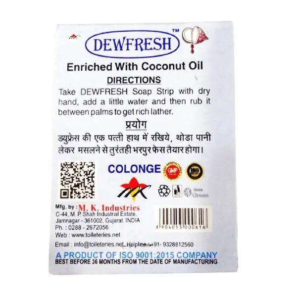 Dewfresh Soap Strips Colonge