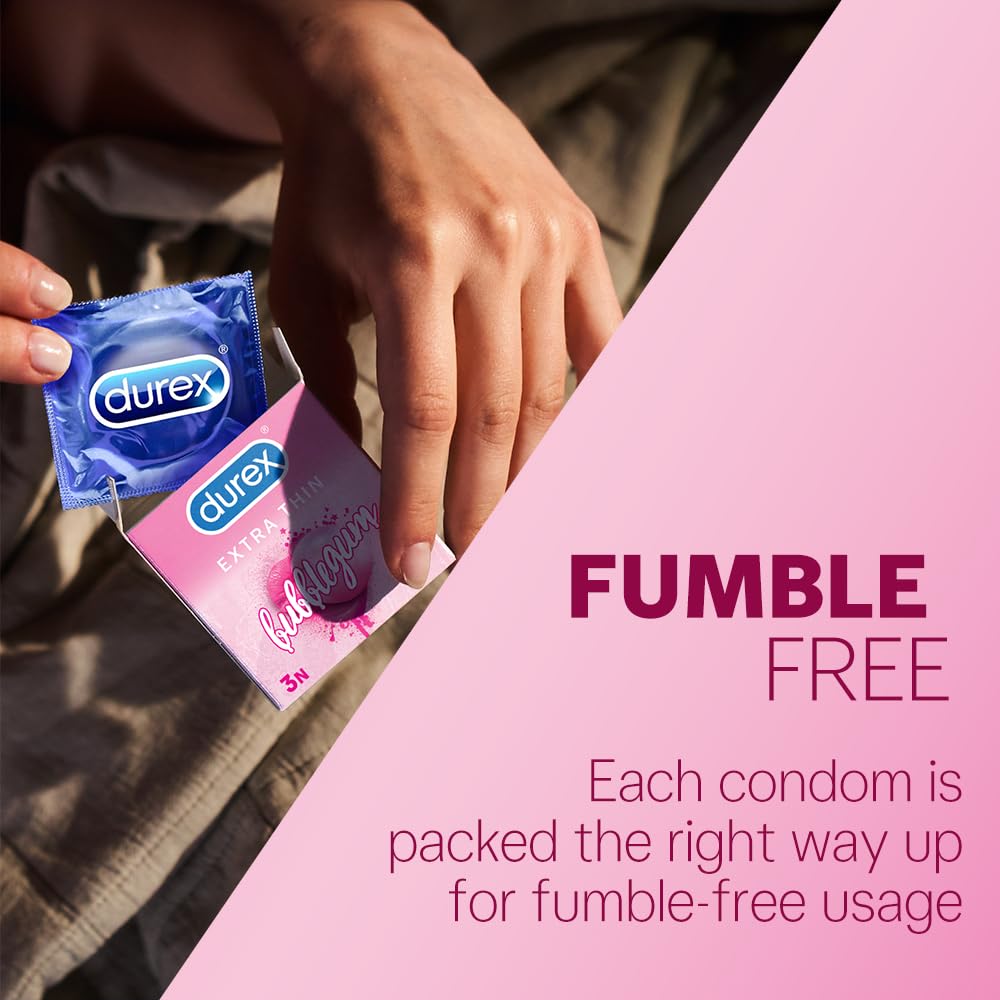 Durex Extra Thin Bubblegum Flavoured Condoms For Men- 10s