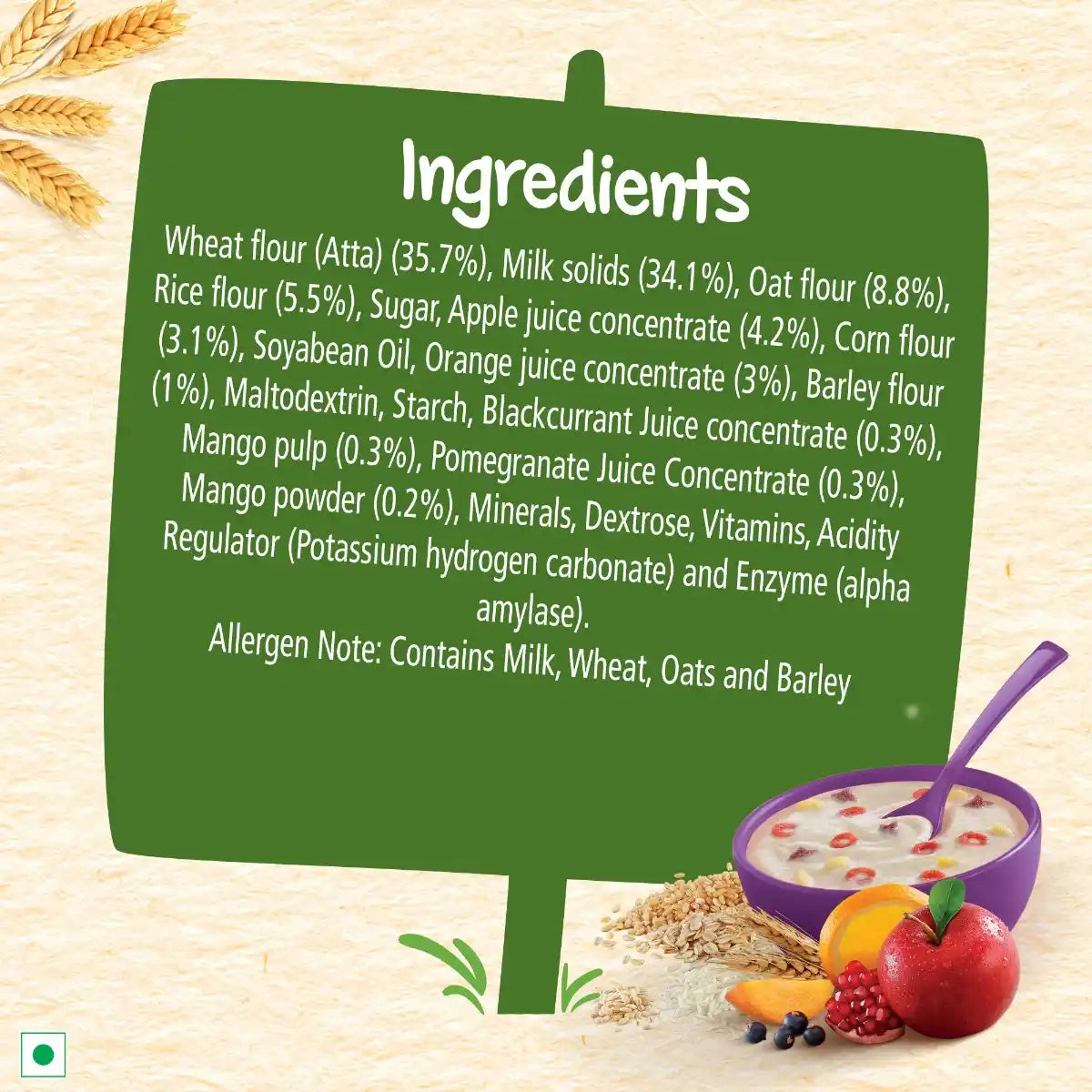 Cerelac With Milk Wheat 5 Grains & Fruits 300g No 18