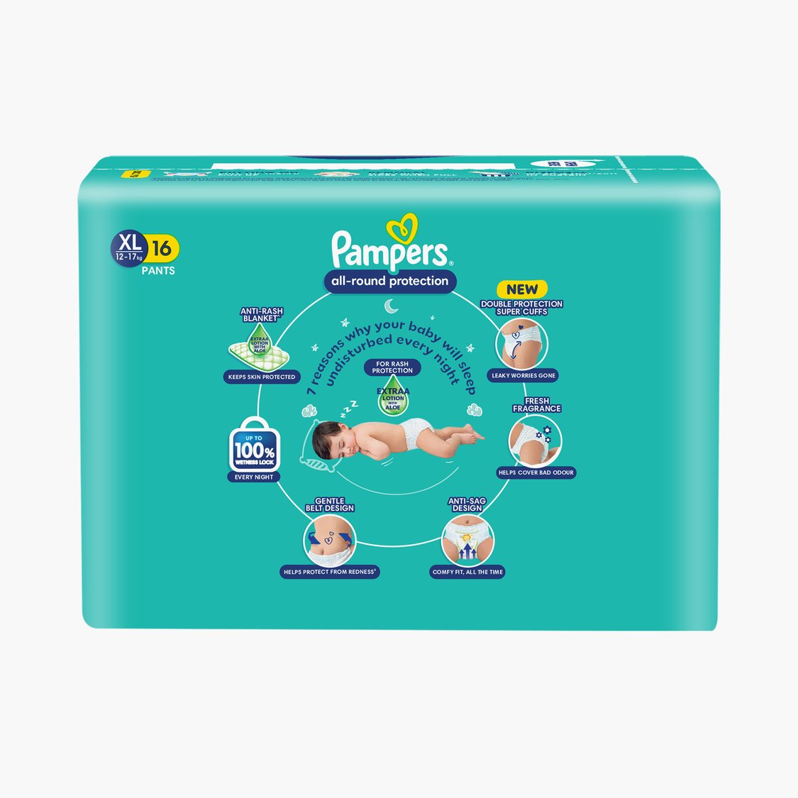 Pampers All Round Protection, Size Xl , 16 Pants